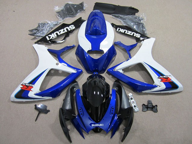 Carénages Moto Suzuki GSXR 600 2006-2007 - Blanc Bleu Noir Rouge