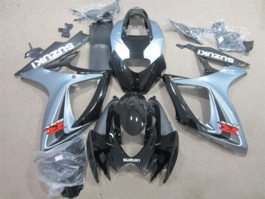 Carénages Moto Suzuki GSXR 600 2006-2007 - Gris Noir Brillant Abordables