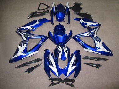 Carénages Moto Suzuki GSXR 600 2008-2010 - Blanc Bleu Abordables