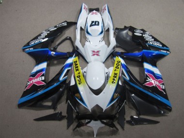 Carénages Moto Suzuki GSXR 600 2008-2010 - Blanc Bleu Noir Jaune Dark Dog Rose X Abordables