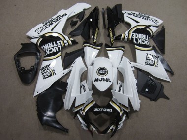 Carénages Moto Suzuki GSXR 600 2011-2024 - Blanc Noir Motul Lucky Strike Abordables