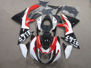 Carénages Moto Suzuki GSXR 600 2011-2024 - Noir Rouge Blanc Abordables