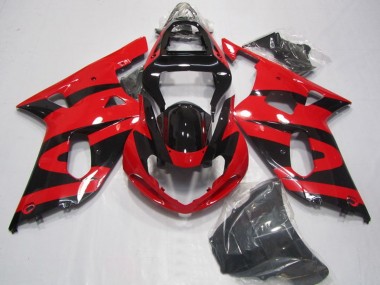 Carénages Moto Suzuki GSXR 750 2001-2003 - Rouge Noir Brillant Abordables