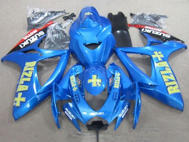 Carénages Moto Suzuki GSXR 750 2006-2007 - Bleu Rouge Noir Or Rizla Abordables