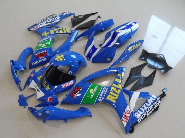Carénages Moto Suzuki GSXR 750 2006-2007 - Bleu Blanc Vert Noir Or Rizla Abordables