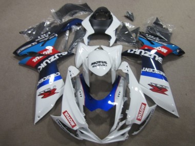 Carénages Moto Suzuki GSXR 750 2011-2024 - Blanc Bleu Motul Abordables