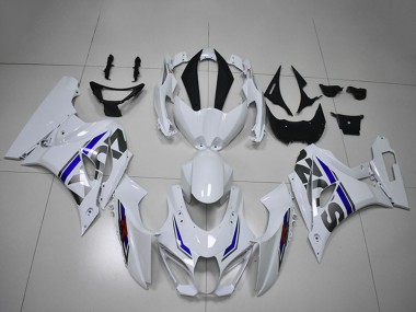 Carénages Moto Suzuki GSXR 1000 2017-2024 - Blanc Bleu Abordables