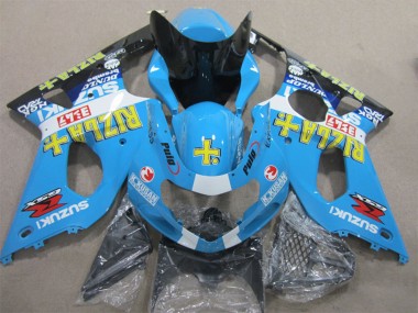 Carénages Moto Suzuki GSXR 1000 2000-2002 - Bleu Jaune Blanc Noir Rizla Abordables