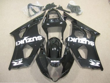 Carénage Moto Suzuki GSXR 1000 2003-2004 - Noir Brillant Blanc Décalque Abordables