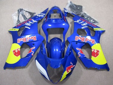 Carénages Moto Suzuki GSXR 1000 2003-2004 - Bleu Jaune Red Bull Abordables