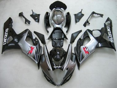 Kits Carénage Moto Suzuki GSXR 1000 2005-2006 - Noir Brillant Argent Rouge Abordables