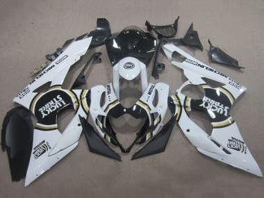Carénages Moto Suzuki GSXR 1000 2005-2006 - Blanc Noir Lucky Strike Motul Abordables