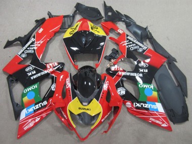 Carénages Moto Suzuki GSXR 1000 2005-2006 - Noir Rouge Jaune Bleu JOMO Abordables