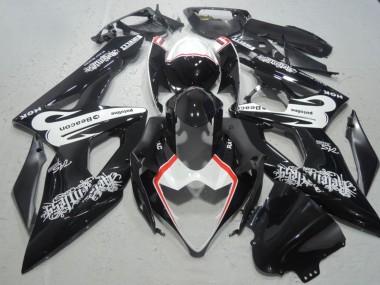 Carénages Moto Suzuki GSXR 1000 2005-2006 - Noir Brillant Blanc Rouge Balise Abordables