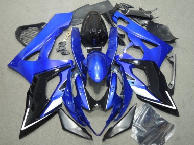 Carénages Moto Suzuki GSXR 1000 2005-2006 - Bleu Blanc Argent Noir Abordables