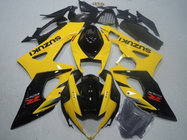 Carénage Moto Suzuki GSXR 1000 2005-2006 - Jaune Noir Brillant