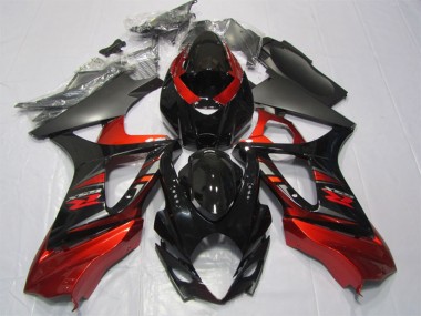 Kits Carénage Moto Suzuki GSXR 1000 2007-2008 - Rouge Noir Brillant Abordables
