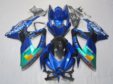 Carénages Moto Suzuki GSXR 1000 2007-2008 - Bleu Vert Noir JOMO Abordables