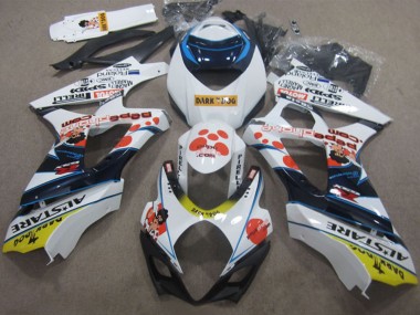 Carénages Moto Suzuki GSXR 1000 2007-2008 - Blanc Rouge Bleu Jaune Dark Dog Abordables