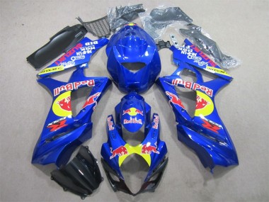 Carénages Moto Suzuki GSXR 1000 2007-2008 - Bleu Jaune Noir Red Bull Abordables