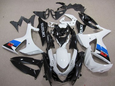 Plastique Moto ABS Suzuki GSXR 1000 2009-2016 - Blanc Bleu Noir Abordables