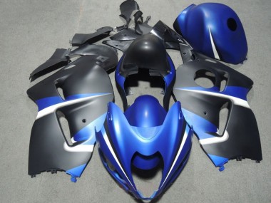 Carénages Moto Suzuki GSXR 1300 Hayabusa 1996-2007 - Bleu Blanc Noir Mat Abordables