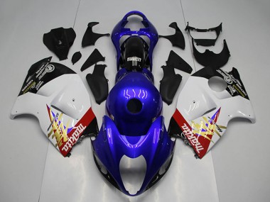 Carénage Moto Suzuki GSXR 1300 Hayabusa 1996-2007 - Bleu Blanc Abordables