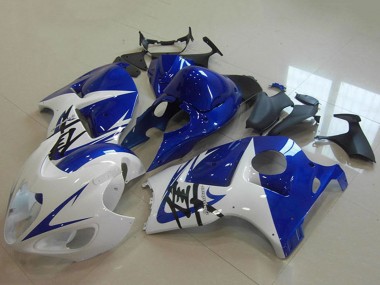 Carénage Moto Suzuki GSXR 1300 Hayabusa 1996-2007 - Blanc Bleu Abordables