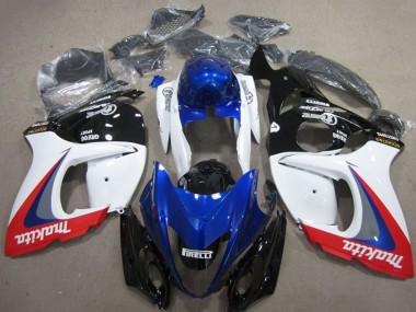 Carénages Moto Suzuki GSXR 1300 Hayabusa 2008-2020 - Blanc Bleu Rouge Makita Abordables