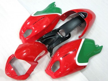 Carénages Moto Ducati Monster 696 2008-2012 - Rouge Blanc Vert Abordables