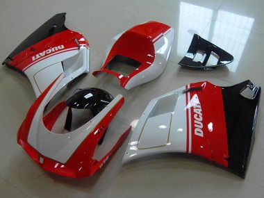 Carénages Moto Ducati 916 1993-2005 - Blanc Rouge Noir Brillant Abordables