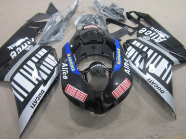 Carénages Moto Ducati 848 1098 1198 2007-2014 - Argent Rouge Bleu Noir Brillant Alice Abordables