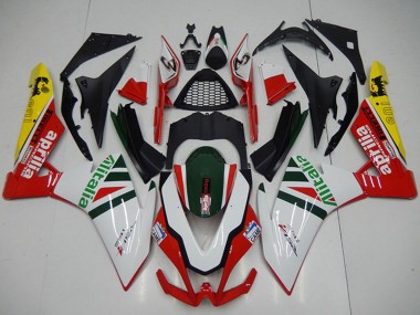 Carénages Moto Aprilia RSV4 1000 2009-2015 - Blanc Rouge Vert Jaune Noir Alitalia Abordables