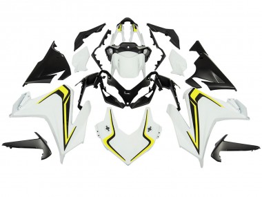 Carénages Moto Honda CBR500R 2022-2023 - Blanc Jaune Néon Noir Mat Abordables