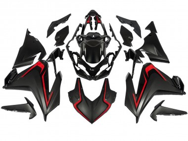 Carénage Moto Honda CBR500R 2022-2023 - Noir Mat Rouge Abordables