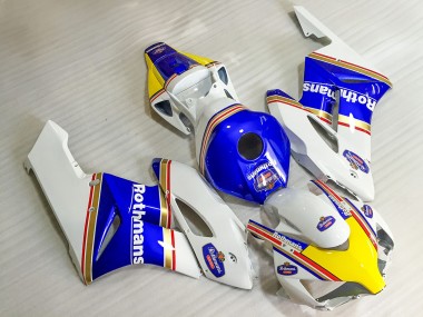 Carénages Moto Honda CBR1000RR 2004-2005 - Blanc Bleu Jaune Rothmans Abordables