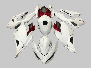 Carénages Moto Kawasaki EX400 2018-2024 - Blanc Rouge Noir Abordables