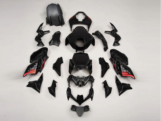 Carénages Moto Kawasaki Z900 2020-2024 - Noir Rouge