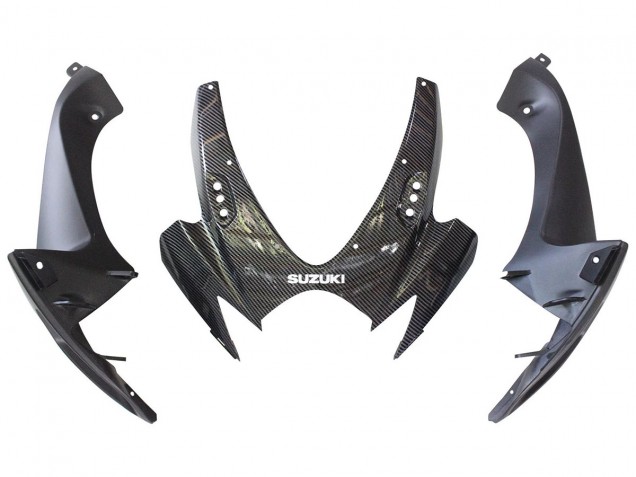 Carénages Moto Suzuki GSXR 600/750 2006-2007 - Noir Blanc Fibre de Carbone Style