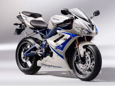 Carénages Moto Triumph Daytona 675 2006-2008 - Argent Blanc Bleu Abordables