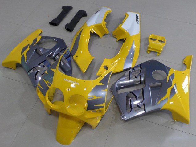 Gris Jaune Carénage Honda CBR 250 RR MC19 1988-1989 Gris Jaune Carénage Honda CBR 250 RR MC19 1988-1989