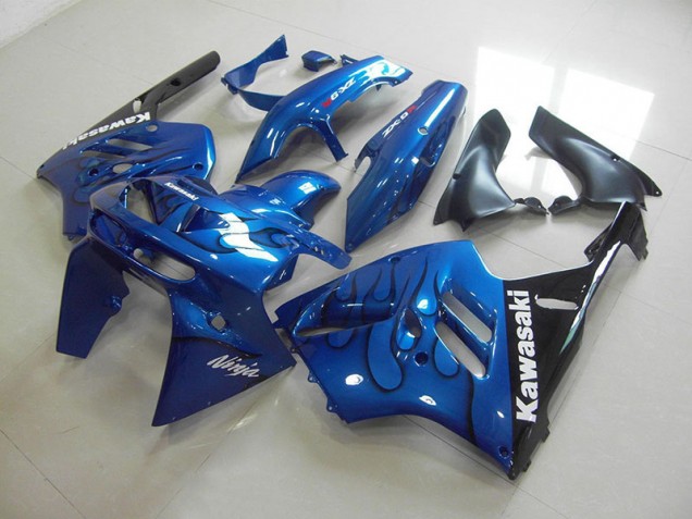Bleu Noir Flamme Carénages Kawasaki ZX9R 1994-1997 Bleu Noir Flamme Carénages Kawasaki ZX9R 1994-1997
