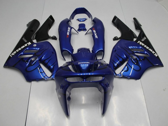 Bleu Noir Flamme Carénage Kawasaki ZX9R 1994-1997 Bleu Noir Flamme Carénage Kawasaki ZX9R 1994-1997