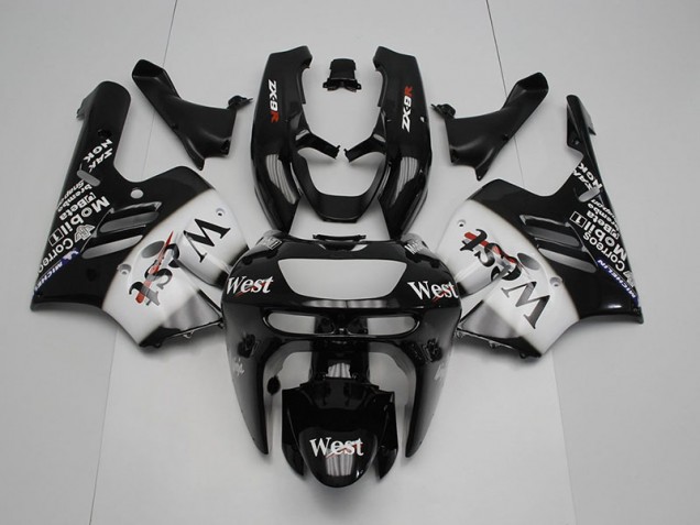 Noir Blanc West Carénage Kawasaki ZX9R 1994-1997 Noir Blanc West Carénage Kawasaki ZX9R 1994-1997