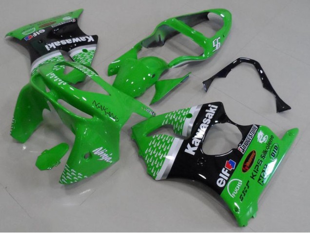Vert Noir Carénage Kawasaki ZX6R 1998-1999 Vert Noir Carénage Kawasaki ZX6R 1998-1999