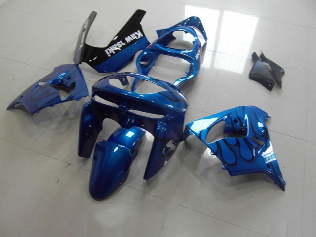 Bleu Noir Flamme Carénage Kawasaki ZX9R 1998-1999 Bleu Noir Flamme Carénage Kawasaki ZX9R 1998-1999