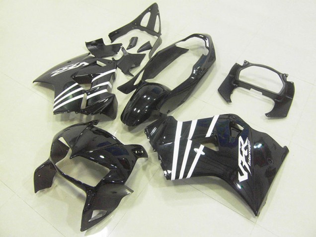 Noir Blanc Bande Carénage Honda VFR 800 1998-2001 Noir Blanc Bande Carénage Honda VFR 800 1998-2001