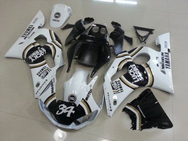 Blanc Noir Carénage Yamaha R6 1998-2002 Abordables