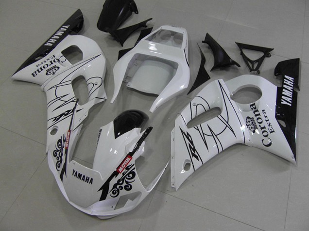 Blanc Noir Corona Carénage Yamaha R6 1998-2002