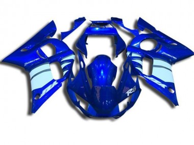 Bleu et Blanc Carénage Yamaha R6 1998-2002 Abordables